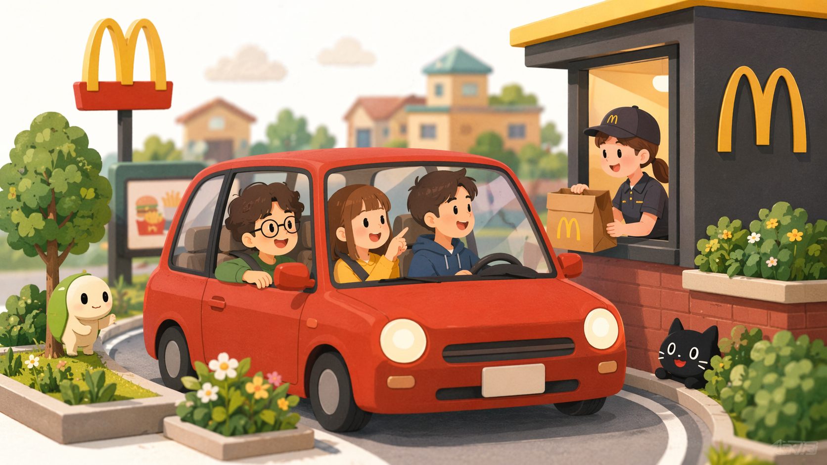 マックのCMの「ちょこん」はなぜ探したくなるのか　キヨ猫となみすけが“端の情報量”を濃くする構造