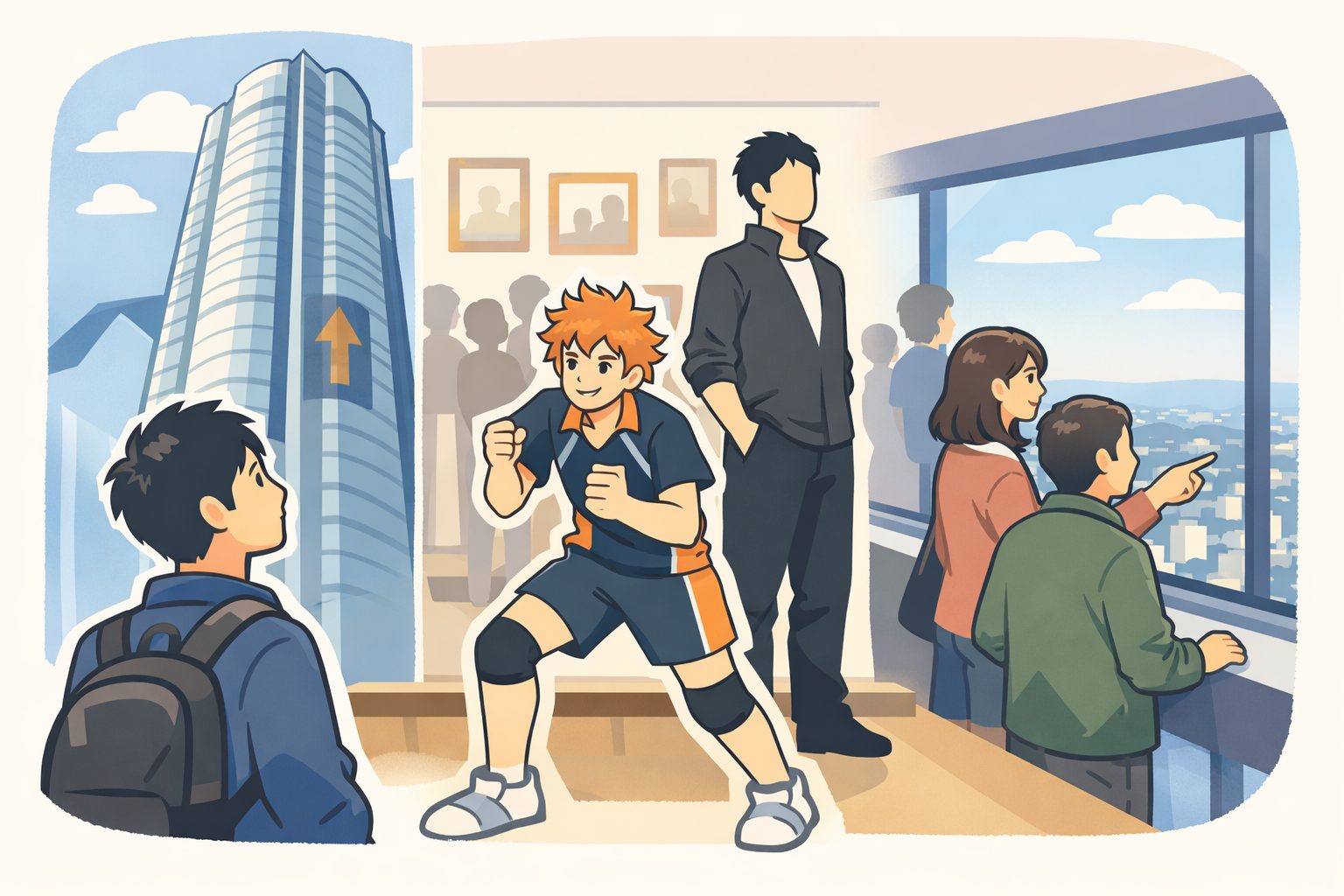 六本木ヒルズの「見上げ」はなぜハイキュー!!展に効くのか　52階が「頂の景色」を現実にする｜見落としがちな点 52階だから合う、だけでは浅くなる