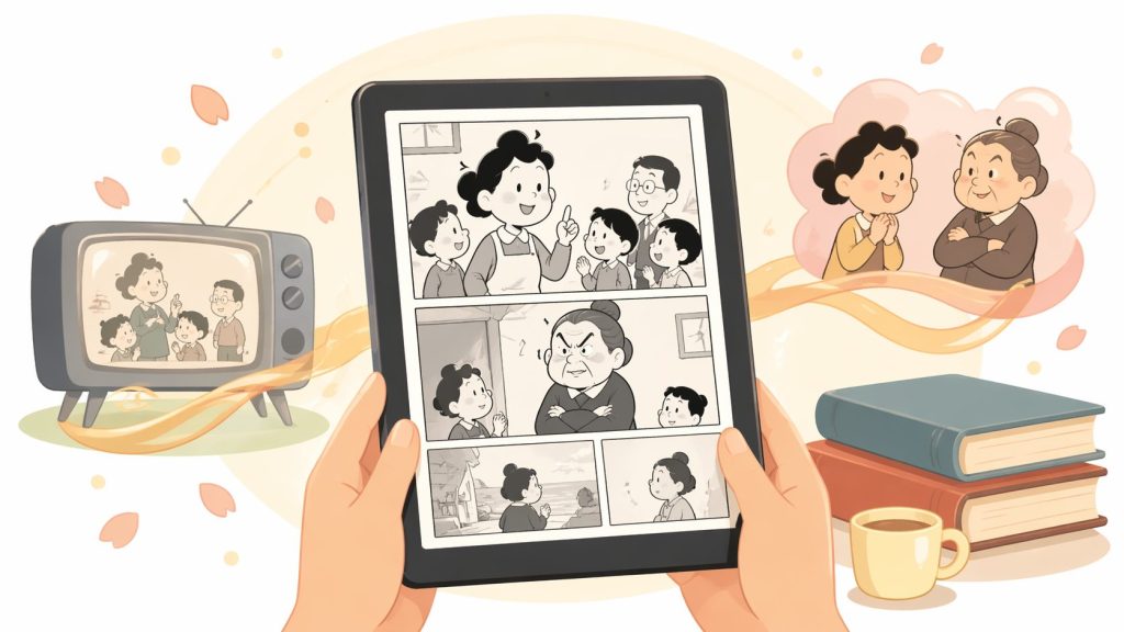 電子書籍化の「手元」はなぜ大きいのか　サザエさん80年といじわるばあさんを読み直す距離感