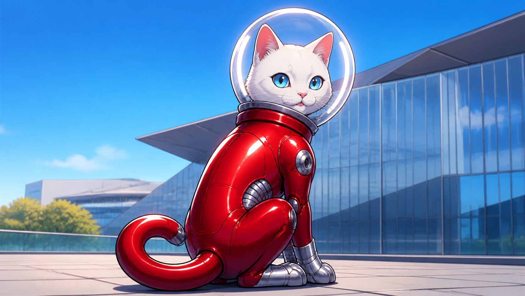 見返る赤い宇宙猫に、こちらが見返される――グラングリーン大阪の《SHIP’S CAT》