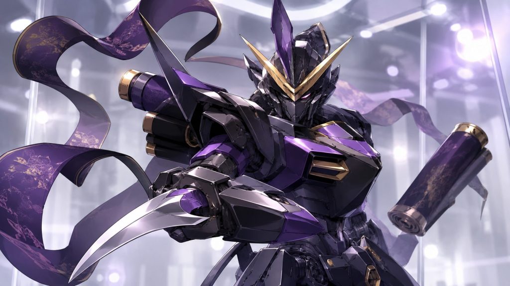 ガンダムシュピーゲルは、展示ケースの中でほどける