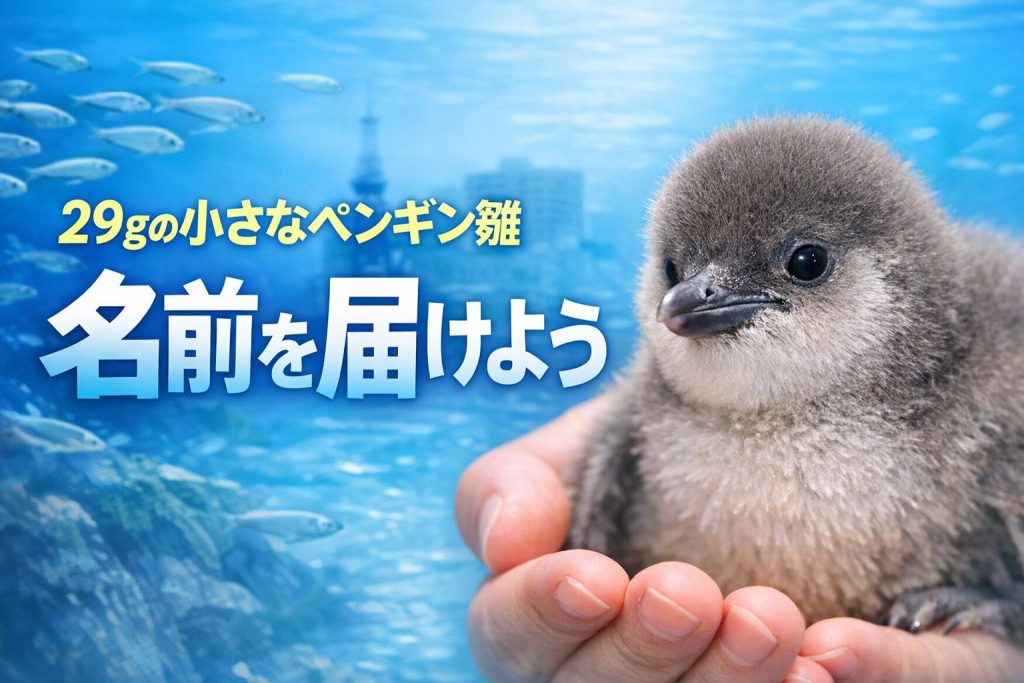 29gから名前へ。AOAO SAPPOROのフェアリーペンギン雛に青を渡せる時間