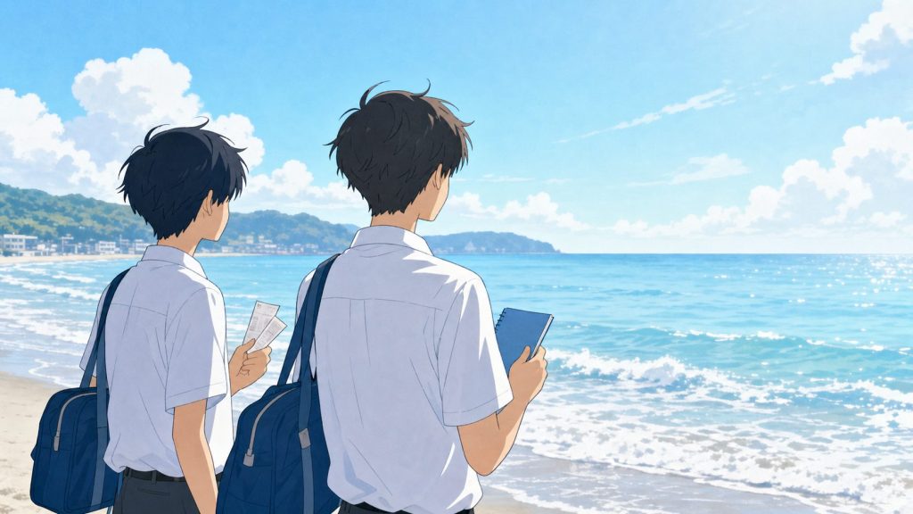 『君は夏のなか』の波打ち際に、放送前の夏がもう始まっている